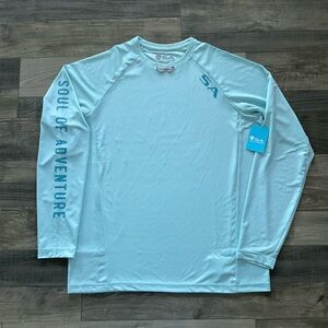 NWT Soul Of Adventure SA Performance Long Sleeve Shirt Men’s MEDIUM Ice Blue